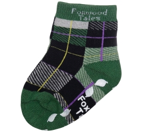 蘇格蘭紋抗菌襪-綠