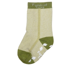 編織條紋抗菌襪-綠