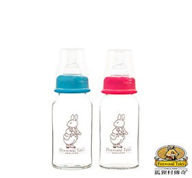 防嗆玻璃一般口徑小奶瓶-120ml(藍/紅)
